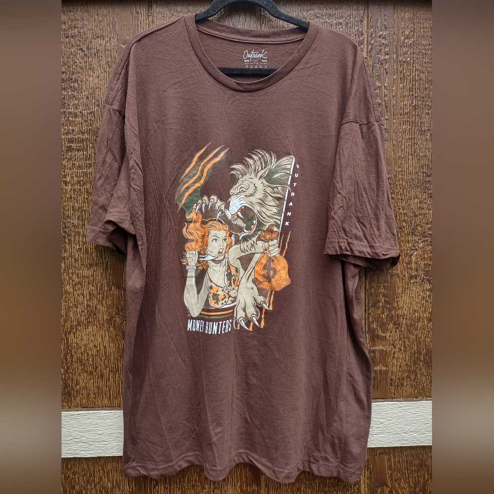 Outrank Money Hunter Graphic T Shirt Mens 2XL